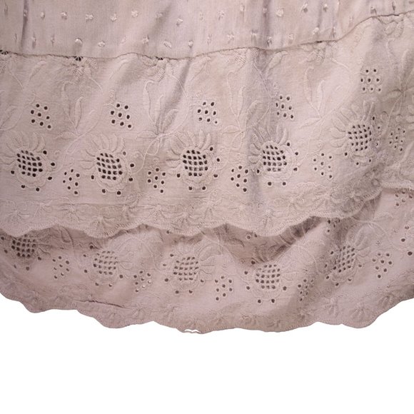 Sea Gypsies Summer Tank Top Spaghetti Strap and Polka-Dot Lace Size Small - Picture 5 of 6